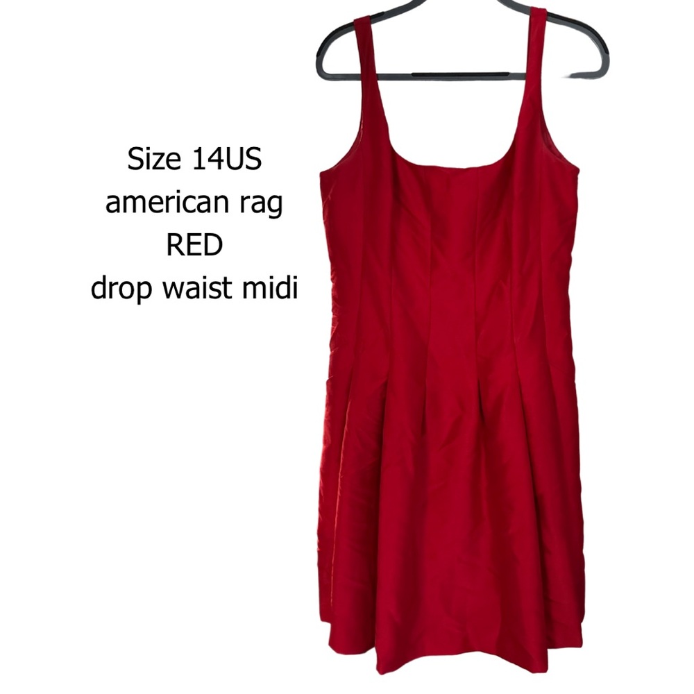 American Rag midi red dress size 14us